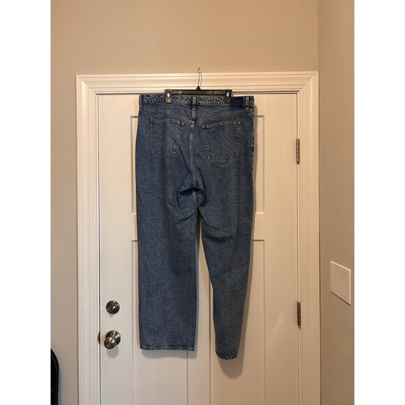 Abercrombie & Fitch Jeans Women The Loose High Rise Blue Denim Size 34/18L Plus - Picture 4 of 4